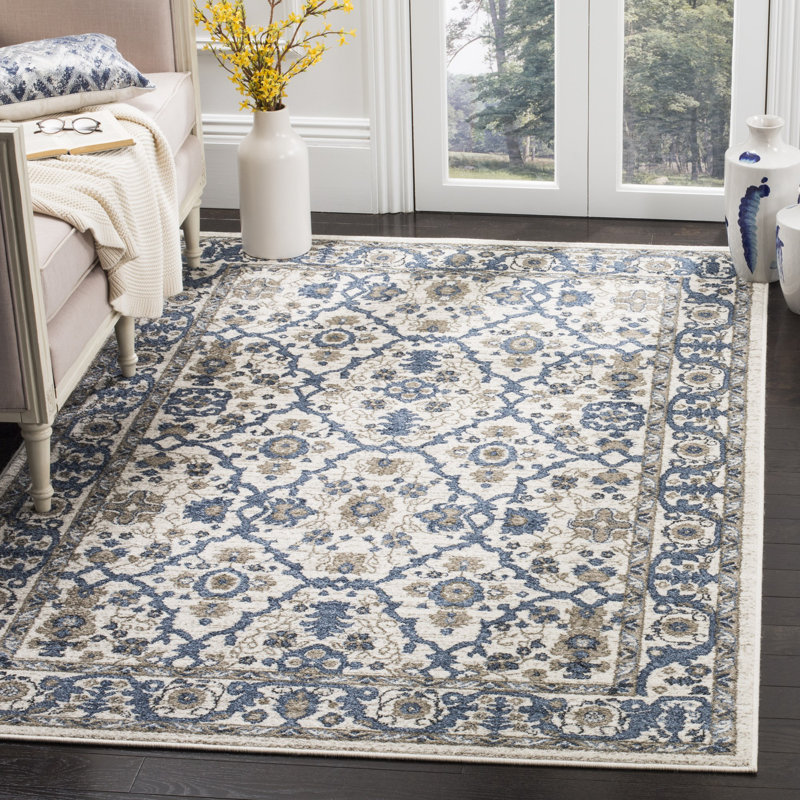 Charlton Home® Arthur Beige/Blue Area Rug & Reviews Wayfair